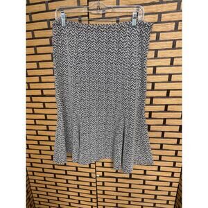 Cato Black And White Knee Length Skirt Size 10‎